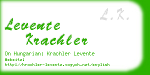 levente krachler business card